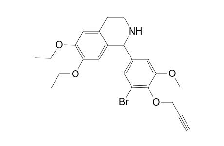 1-(3-bromanyl-5-methoxy-4-prop-2-ynoxy-phenyl)-6,7-diethoxy-1,2,3,4-tetrahydroisoquinoline