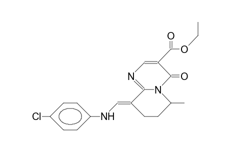 (E)-9-([4-Chloro-phenyl]-amino-methylene)-3-carboethoxy-6-methyl-6,7,8,9-tetrahydro-4H-pyrido(1,2-A)pyrimidin-4-one