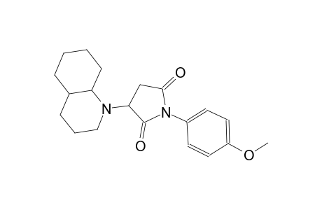 1-(4-methoxyphenyl)-3-octahydro-1(2H)-quinolinyl-2,5-pyrrolidinedione