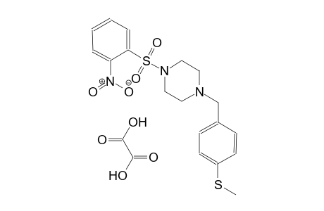 1-(4-(methylthio)benzyl)-4-((2-nitrophenyl)sulfonyl)piperazine oxalate