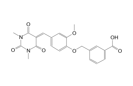 3-({4-[(1,3-dimethyl-2,4,6-trioxotetrahydro-5(2H)-pyrimidinylidene)methyl]-2-methoxyphenoxy}methyl)benzoic acid