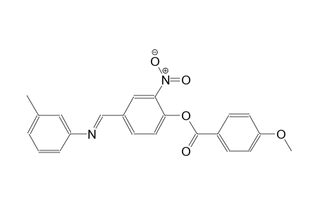 benzoic acid, 4-methoxy-, 4-[(E)-[(3-methylphenyl)imino]methyl]-2-nitrophenyl ester