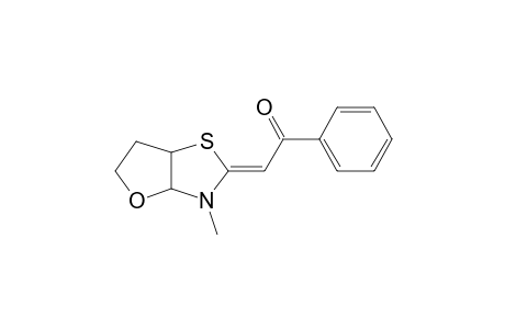 (2Z)-2-(3-methyl-3a,5,6,6a-tetrahydrofuro[2,3-d]thiazol-2-ylidene)-1-phenyl-ethanone