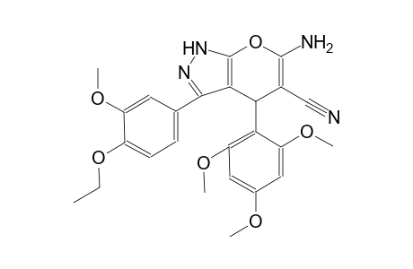 6-amino-3-(4-ethoxy-3-methoxyphenyl)-4-(2,4,6-trimethoxyphenyl)-1,4-dihydropyrano[2,3-c]pyrazole-5-carbonitrile