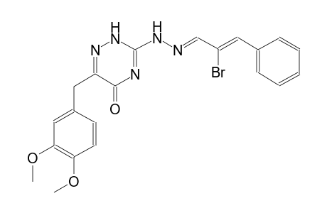 (1E,2Z)-2-bromo-3-phenyl-2-propenal [6-(3,4-dimethoxybenzyl)-5-oxo-2,5-dihydro-1,2,4-triazin-3-yl]hydrazone