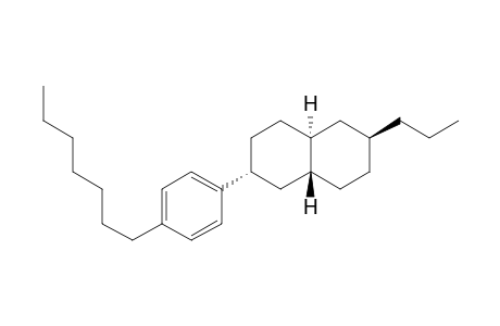 Naphthalene, 2-(4-heptylphenyl)decahydro-6-propyl-, (2.alpha.,4a.alpha.,6.beta.,8a.beta.)-