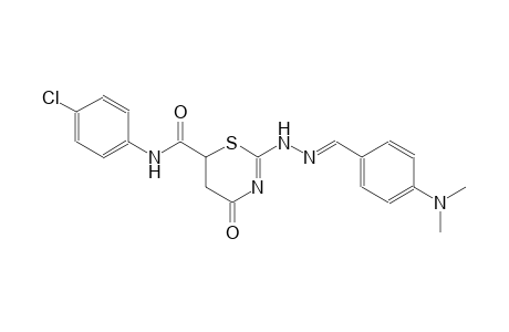 N-(4-chlorophenyl)-2-{(2E)-2-[4-(dimethylamino)benzylidene]hydrazino}-4-oxo-5,6-dihydro-4H-1,3-thiazine-6-carboxamide