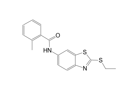 N-[2-(ethylsulfanyl)-1,3-benzothiazol-6-yl]-2-methylbenzamide