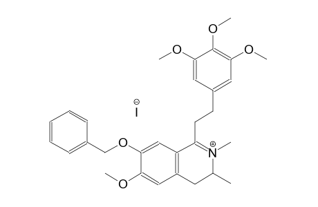 7-(benzyloxy)-6-methoxy-2,3-dimethyl-1-[2-(3,4,5-trimethoxyphenyl)ethyl]-3,4-dihydroisoquinolinium iodide