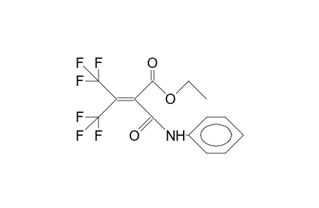 (Hexafluoroisopropylidene)-malonic acid, ethyl ester N-phenyl amide
