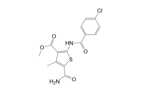 methyl 5-(aminocarbonyl)-2-[(4-chlorobenzoyl)amino]-4-methyl-3-thiophenecarboxylate
