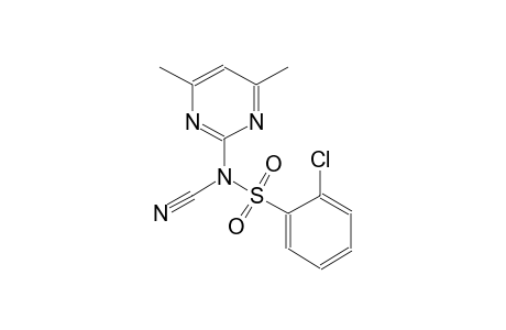 2-chloro-N-cyano-N-(4,6-dimethyl-2-pyrimidinyl)benzenesulfonamide
