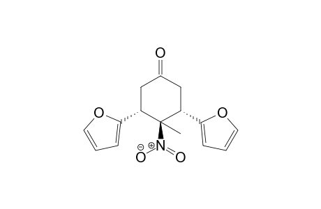3RS-[(3.alpha.,4.beta.,5.alpha.)]-3,5-di(fur-2-yl)-4-methyl-4-nitro-1-cyclohexanone