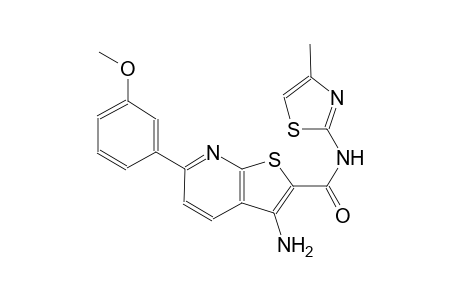 3-amino-6-(3-methoxyphenyl)-N-(4-methyl-1,3-thiazol-2-yl)thieno[2,3-b]pyridine-2-carboxamide