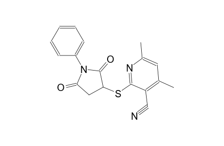 3-pyridinecarbonitrile, 2-[(2,5-dioxo-1-phenyl-3-pyrrolidinyl)thio]-4,6-dimethyl-