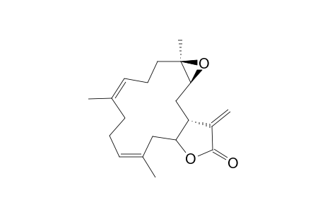 Oxireno[4,5]cyclotetradeca[1,2-b]furan-12(1aH)-one, 2,3,6,7,10,10a,13,13a,14,14a-decahydro-1a,5,9-trimethyl-13-methylene- , (1aR*,4E,8E,10aS*,13aR*,14aR*)-(-)-