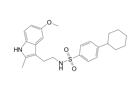 4-Cyclohexyl-N-[2-(5-methoxy-2-methyl-1H-indol-3-yl)ethyl]benzenesulfonamide