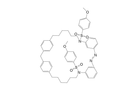 7,22-bis(4'-Methoxyphenylsulfonyl)-7,14,15,22-tetraaza[7.2.7.1.]-(1,3)(1,3)(1,4)(1,4)cyclophan-14-ene