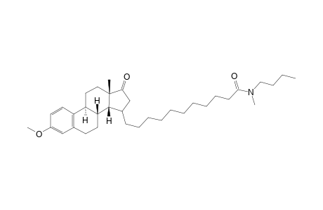 N-Butyl,N-methyl-11-(3'-methoxy-17'-oxo-1',3',5'(10')-estratrien-15'(.alpha.,beta.)-yl)-undecanamide