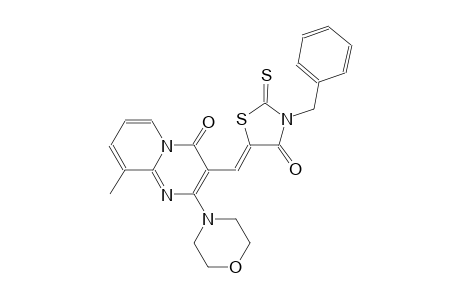 3-[(Z)-(3-benzyl-4-oxo-2-thioxo-1,3-thiazolidin-5-ylidene)methyl]-9-methyl-2-(4-morpholinyl)-4H-pyrido[1,2-a]pyrimidin-4-one