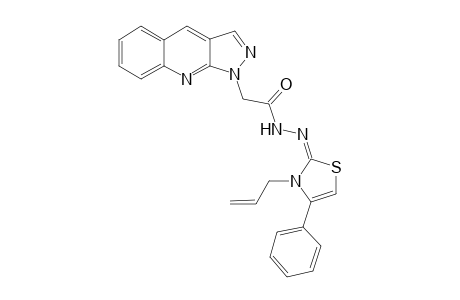 1-3-(Allyl-4'-phenylthiazolin-2'-ylidene)hydrazino(carbonylmethyl)]-1H-pyrazolo3,4-b]quinoline