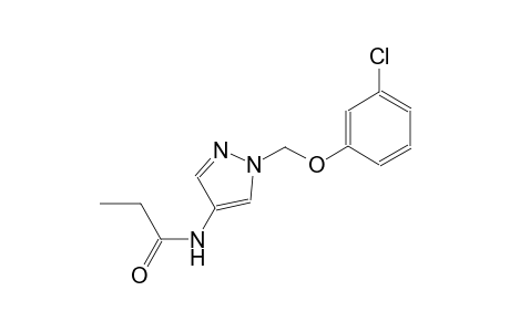 N-{1-[(3-chlorophenoxy)methyl]-1H-pyrazol-4-yl}propanamide