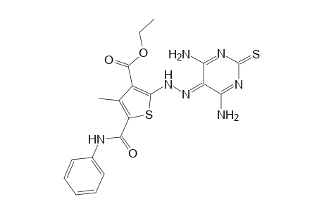 Ethyl 2-{2-[4,6-diamino-2-thioxopyrimidin-5(2H)-ylidene]hydrazinyl}-4-methyl-5-(phenylcarbamoyl)thiophene-3-carboxylate