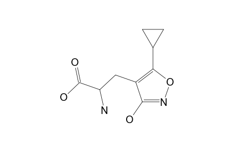 (RS)-2-AMINO-3-(5-CYCLOPROPYL-3-HYDROXY-ISOXAZOL-4-YL)-PROPIONIC-ACID