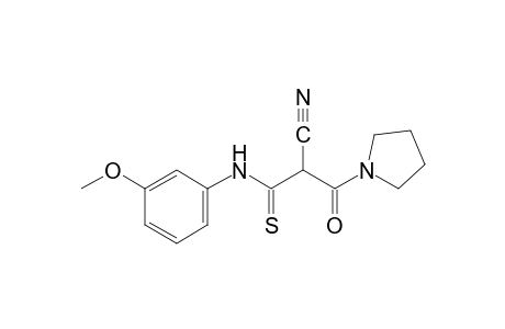 2-cyano-3-oxo-3-(1-pyrrolidinyl)thio-m-propionanisidide