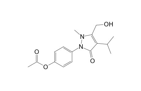 1-(p-acetoxyphenyl)-2-methyl-3-hydroxymethyl-4-(prop-2-yl)-2,5-dihydropyrazole-5-one