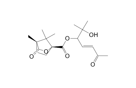 2-Oxabicyclo[2.2.1]heptane-1-carboxylic acid, 4,7,7-trimethyl-3-oxo-, 1-(1-hydroxy-1-methylethyl)-4-oxo-2-pentenyl ester, [1S-[1.alpha.(1R*,2E),4.beta.]]-