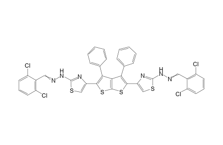 4,4'-(3,4-Diphenylthieno[2,3-b]thiophene-2,5-diyl)bis(2-(2-(2,6-dichlorobenzylidene)hydrazinyl)thiazole)