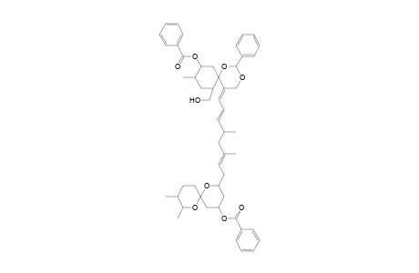 1,3-Dioxaspiro[5.5]undecane-7-methanol, 10-(benzoyloxy)-5-[8-[4-(benzoyloxy)-8,9-dimethyl-1,7-dioxaspiro[5.5]undec-2-yl]-4,6-dimethyl-2,6-octadienylidene]-9-methyl-2-phenyl-, [6S-[6.alpha.[2R*,5E[2E,4S*,6E,8(2S*,4R*,6S*,8S*,9R*)]],7.alpha.,9.a lpha.,10.beta.]]-