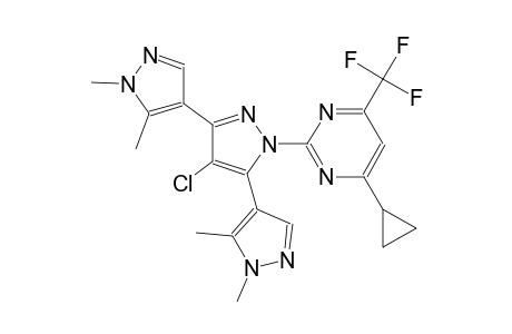 4'-chloro-1'-(4-cyclopropyl-6-(trifluoromethyl)pyrimidin-2-yl)-1,1'',5,5''-tetramethyl-1H,1'H,1''H-4,3':5',4''-terpyrazole