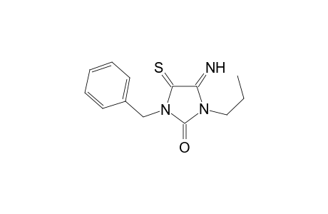 3-Benzyl-5-imino-1-propyl-4-thioxo-2-imidazolidinone