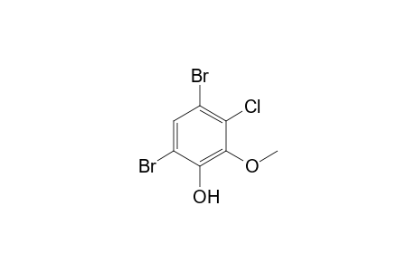 4,6-bis(bromanyl)-3-chloranyl-2-methoxy-phenol