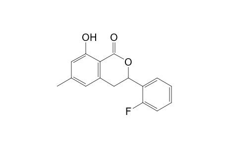 8-Hydroxy-6-methyl-3-(2-fluorophenyl)-3,4-dihydro-isochroman-1-one