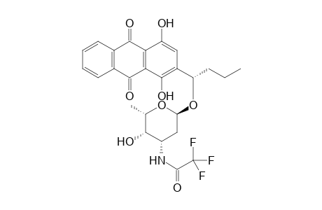 1,4-Dihydroxy-2-[1-O-(2,3,6-trideoxy-3-trifluoroacetamido-.alpha.-L-lyxo-hexopyranosyl)-butyl]-9,10-anthraquinone