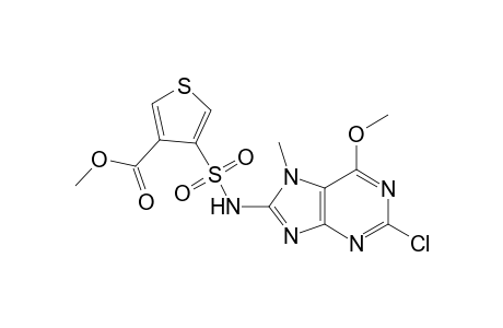 3-Thiophenecarboxylic acid, 4-[[(2-chloro-6-methoxy-7-methyl-7H-purin-8-yl)amino]sulfonyl]-, methyl ester