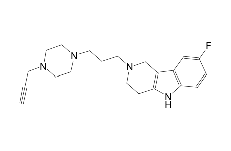 8-fluoro-2-{3-[4-(2-propynyl)-1-piperazinyl]propyl}-2,3,4,5-tetrahydro-1H-pyrido[4,3-b]indole