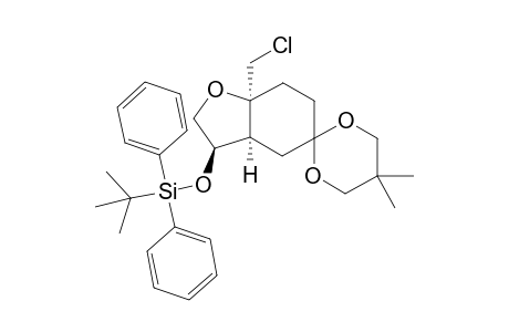 Tert-Butyl((3R,3aS,7aS)-7a-(chloromethyl)-5',5'-dimethylhexahydro-2H-spiro[benzofuran-5,2'-[1,3]dioxane]-3-yloxy)diphenylsilane