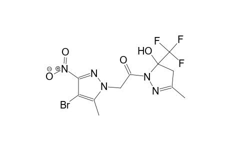 1-[(4-bromo-5-methyl-3-nitro-1H-pyrazol-1-yl)acetyl]-3-methyl-5-(trifluoromethyl)-4,5-dihydro-1H-pyrazol-5-ol