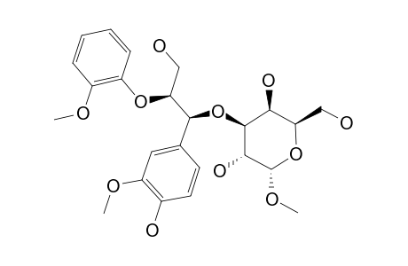 (2S,3R,4S,5S,6R)-4-[(1S,2S)-3-hydroxy-1-(4-hydroxy-3-methoxy-phenyl)-2-(2-methoxyphenoxy)propoxy]-2-methoxy-6-methylol-tetrahydropyran-3,5-diol