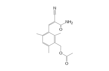 3-[(1Z)-3-amino-2-cyano-3-oxo-1-propenyl]-2,4,6-trimethylbenzyl acetate