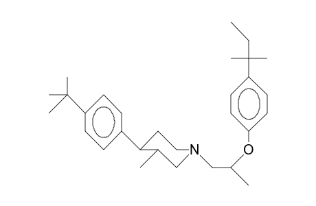 trans-4-(4-tert-Butyl-phenyl)-3-methyl-1-(2-[4-(1,1-dimethyl-propyl)-phenoxy]-propyl)-piperidine