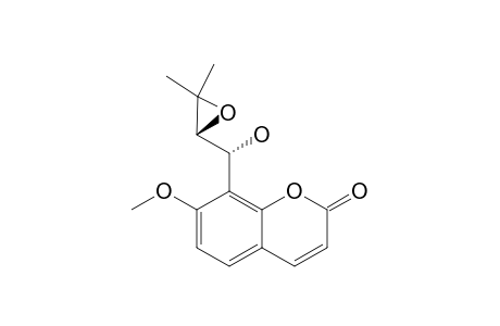 HYDROXYOSTHOLE-EPOXIDE;(REL-1'S,2'R)-8-(2,3-EPOXY-1-HYDROXY-3-METHYLBUTYL)-7-METHOXYCOUMARIN
