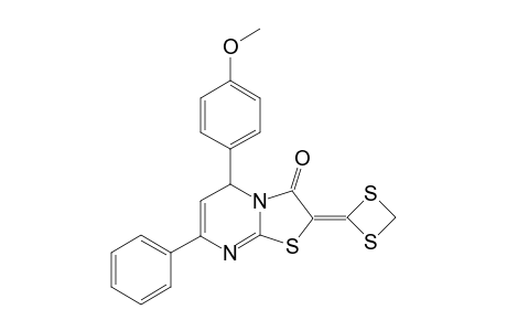 2-(1,3-Dithietan-2-ylidene)-5-(4-methoxyphenyl)-7-phenyl-5H-[1,3]thiazolo[3,2-a]pyrimidin-3(2H)-one
