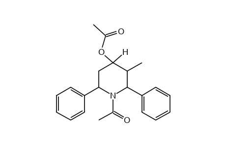 1-ACETYL-2,6-DIPHENYL-3-METHYL-4-PIPERIDINOL, ACETATE (HIGHER MELTING ISOMER)
