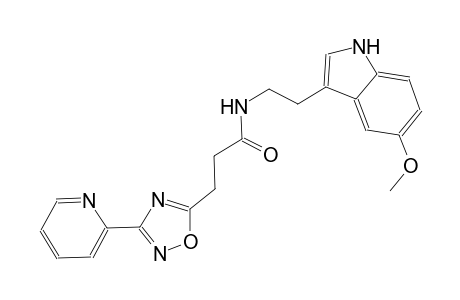 1,2,4-oxadiazole-5-propanamide, N-[2-(5-methoxy-1H-indol-3-yl)ethyl]-3-(2-pyridinyl)-