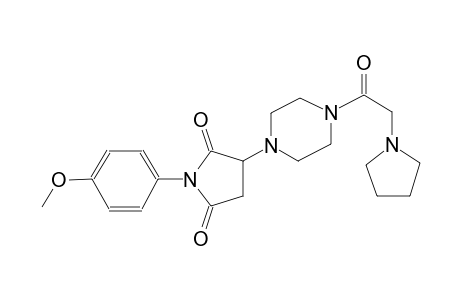 2,5-pyrrolidinedione, 1-(4-methoxyphenyl)-3-[4-(1-pyrrolidinylacetyl)-1-piperazinyl]-